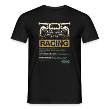 Racing Auto retro Tuning Tuner GT Race Symbol Logo - Männer T-Shirt - Schwarz - Vorne - AI Model Male 178 light (178cm)