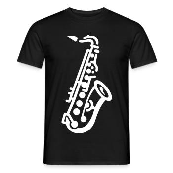 Dessin de saxophone - T-shirt homme - noir - Devant - AI Model Male 178 light (178cm)