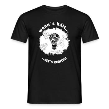 Wenn’s hält, ist’s richtig – Tüftler DIY Humor - Männer T-Shirt - Schwarz - Vorne - AI Model Male 178 light (178cm)