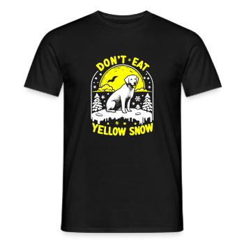 Don't eat yellow snow - Men's T-Shirt - black - Front - AI Model Male 178 light (178cm)