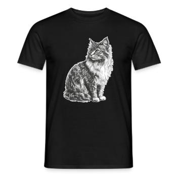 Chat - T-shirt homme - noir - Devant - AI Model Male 178 light (178cm)