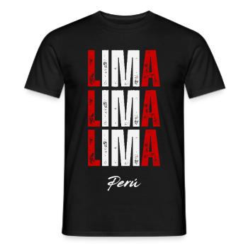Lima Peru, Peruvian pride - Men's T-Shirt - black - Front - AI Model Male 178 light (178cm)