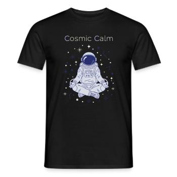 Sérénité cosmique - T-shirt homme - noir - Devant - AI Model Male 178 light (178cm)
