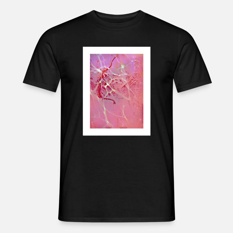 Abstrakte rosa Reflexionen - Männer T-Shirt - Schwarz