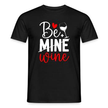 Drôle Sois à Moi Vin, Amoureux du vin de la Saint-Valentin - T-shirt homme - noir - Devant - AI Model Male 178 light (178cm)