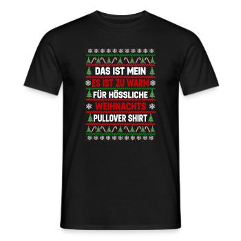 Zu Warm Für Hässliche Weihnachtspullover - Männer T-Shirt - Schwarz - Vorne - AI Model Male 178 light (178cm)
