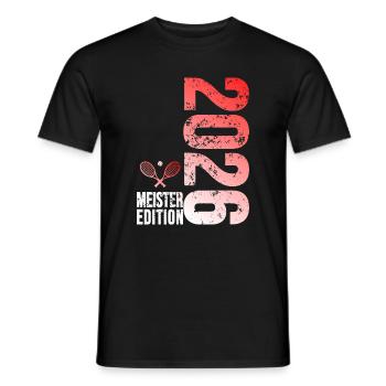 Tennis Master Edition 2026 red white - Men's T-Shirt - black - Front - AI Model Male 178 light (178cm)