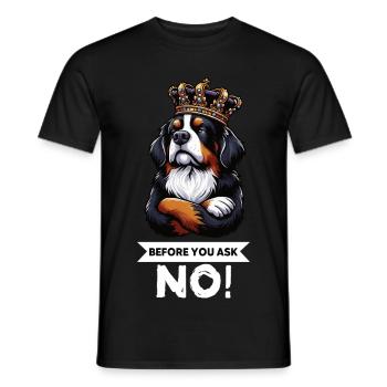 Before You Ask Bernese Mountain Dog Mountain Dogs - Men's T-Shirt - black - Front - AI Model Male 178 light (178cm)
