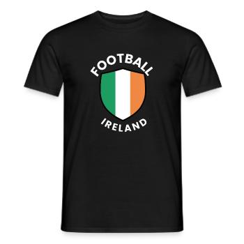 Irland Coat Shield Fußballmotiv - Männer T-Shirt - Schwarz - Vorne - AI Model Male 178 light (178cm)