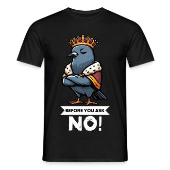 Avant de demander Pigeon Pigeons Pigeons Lovers Pigeon Bird - T-shirt homme - noir - Devant - AI Model Male 178 light (178cm)