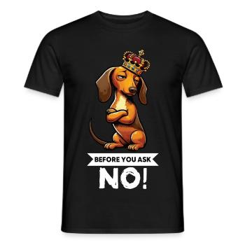 Before You Ask Dachshund Owner Dachshund Owner Dachshund Owner - Men's T-Shirt - black - Front - AI Model Male 178 light (178cm)