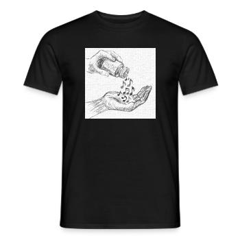 Music is my medicine  - Men's T-Shirt - black - Front - AI Model Male 178 light (178cm)