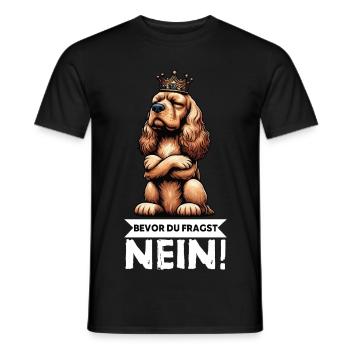 Before you ask: Cocker Spaniel Cocker Dog - Men's T-Shirt - black - Front - AI Model Male 178 light (178cm)