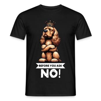 Before You Ask Cocker Spaniel Cockerhund - Men's T-Shirt - black - Front - AI Model Male 178 light (178cm)