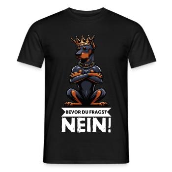 Before You Ask Doberman Doberman Owner - Men's T-Shirt - black - Front - AI Model Male 178 light (178cm)