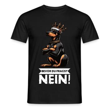 Before You Ask Doberman Doberman Owner - Men's T-Shirt - black - Front - AI Model Male 178 light (178cm)