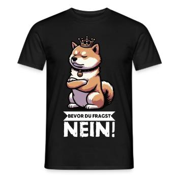 Before You Ask Shiba Inu Shiba Owner Shiba Inus - Men's T-Shirt - black - Front - AI Model Male 178 light (178cm)