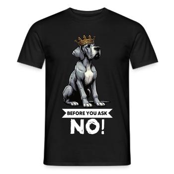 Before You Ask Great Dane Great Dane Owner - Men's T-Shirt - black - Front - AI Model Male 178 light (178cm)