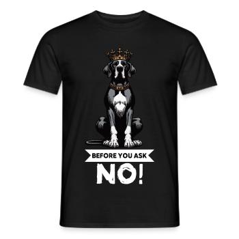 Before You Ask Great Dane Great Dane Owner - Men's T-Shirt - black - Front - AI Model Male 178 light (178cm)