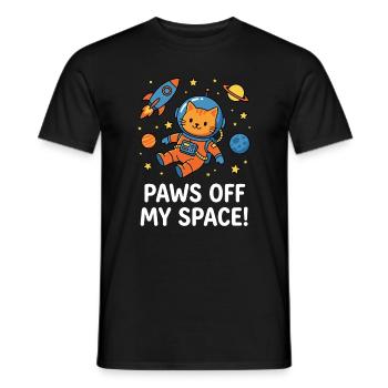 Paws Off My Space! - Männer T-Shirt - Schwarz - Vorne - AI Model Male 178 light (178cm)