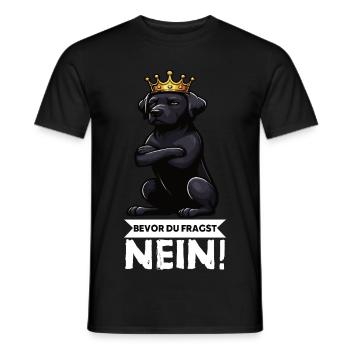 Before you ask: No Labrador Labrador owner - Men's T-Shirt - black - Front - AI Model Male 178 light (178cm)