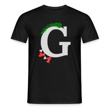 g - Men's T-Shirt - black - Front - AI Model Male 178 light (178cm)