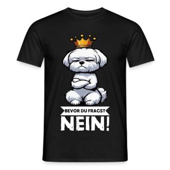 Avant que vous ne demandiez : No Malteser Malteserbesitzer - T-shirt homme - noir - Devant - AI Model Male 178 light (178cm)
