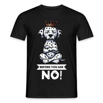 Avant de demander aux Dalmatiens Amants Dalmatiens - T-shirt homme - noir - Devant - AI Model Male 178 light (178cm)