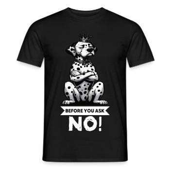 Before You Ask Dalmatians Dalmatian Lovers - Men's T-Shirt - black - Front - AI Model Male 178 light (178cm)