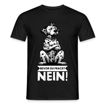 Before you ask No Dalmatian Dalmatian Dalmatian Keeper - Men's T-Shirt - black - Front - AI Model Male 178 light (178cm)