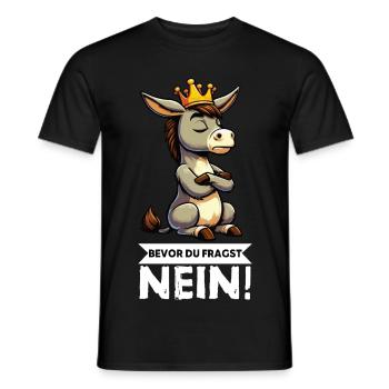 Before you ask No Donkey Donkey Donkey Donkey Holder - Men's T-Shirt - black - Front - AI Model Male 178 light (178cm)