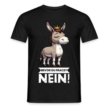 Before you ask No Donkey Donkey Donkey Donkey Holder - Men's T-Shirt - black - Front - AI Model Male 178 light (178cm)