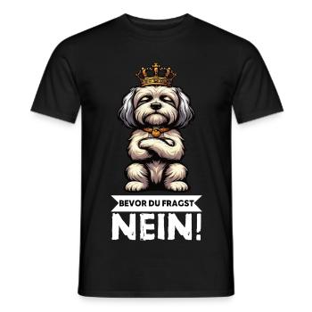 Avant que vous ne demandiez, aucun propriétaire havanais - T-shirt homme - noir - Devant - AI Model Male 178 light (178cm)
