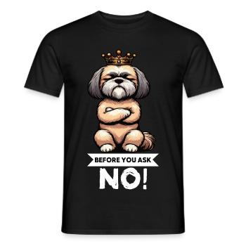 Before You Ask Shih tzu Shih tzus Shih tzu halter - Men's T-Shirt - black - Front - AI Model Male 178 light (178cm)