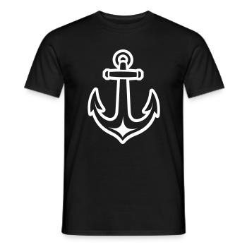 Ancre - T-shirt homme - noir - Devant - AI Model Male 178 light (178cm)