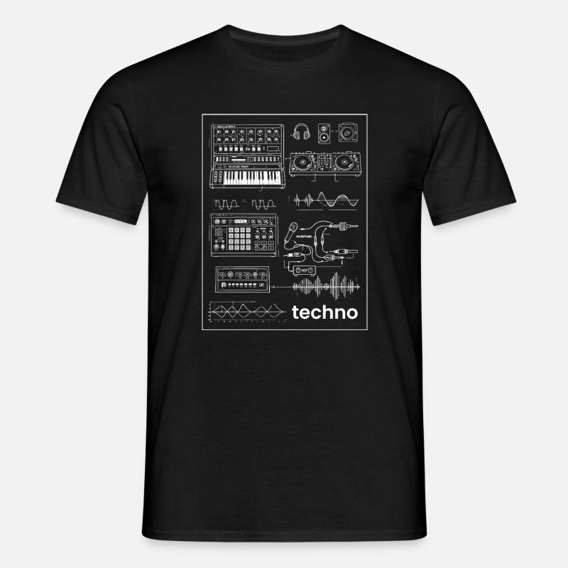Techno Studio Synthesis - Men's T-Shirt - black