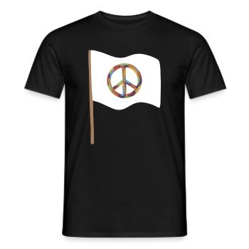 Kaleido Friedenssymbolflagge - Männer T-Shirt - Schwarz - Vorne - AI Model Male 178 light (178cm)
