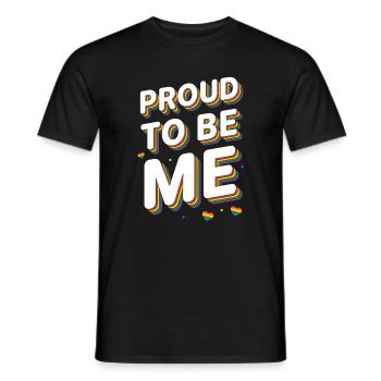 Pride Month LGBT - Proud To Be Me - Men's T-Shirt - black - Front - AI Model Male 178 light (178cm)