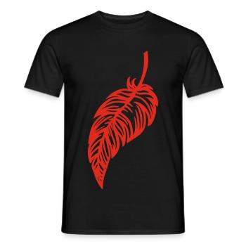 La plume rouge - T-shirt homme - noir - Devant - AI Model Male 178 light (178cm)