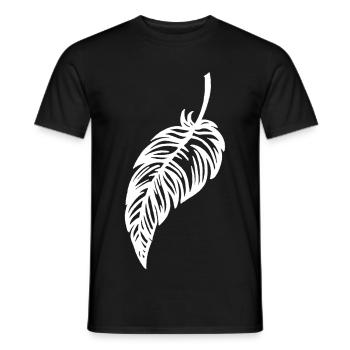 La plume blanche - T-shirt homme - noir - Devant - AI Model Male 178 light (178cm)