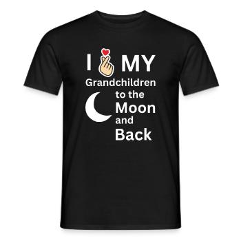 J’adore le cadeau de la famille de mes petits-enfants - T-shirt homme - noir - Devant - AI Model Male 178 light (178cm)