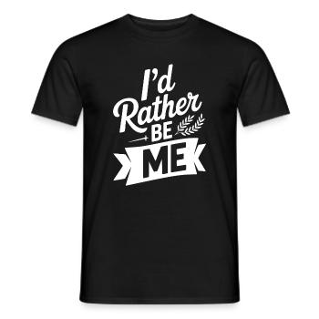 Je préfère être moi-même - T-shirt homme - noir - Devant - AI Model Male 178 light (178cm)