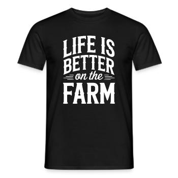 Das Leben auf dem Bauernhof ist besser - Männer T-Shirt - Schwarz - Vorne - AI Model Male 178 light (178cm)