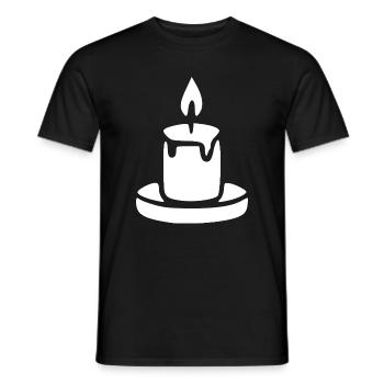 Candle Meditation Gift - Men's T-Shirt - black - Front - AI Model Male 178 light (178cm)