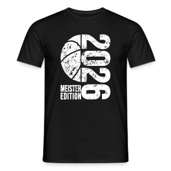 Basketball Meister Edition 2026 in weiß - Männer T-Shirt - Schwarz - Vorne - AI Model Male 178 light (178cm)
