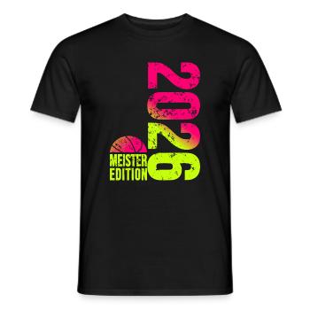 Basketball Meister Edition 2026 in lime pink - Männer T-Shirt - Schwarz - Vorne - AI Model Male 178 light (178cm)