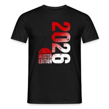 Basketball Master Edition 2026 in red and white - Men's T-Shirt - black - Front - AI Model Male 178 light (178cm)