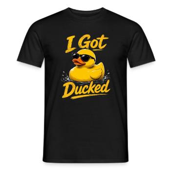 I got ducked - duck sunglasses - Men's T-Shirt - black - Front - AI Model Male 178 light (178cm)