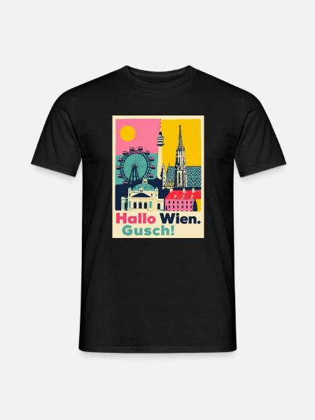 Wien-Vienna-Unfreundlich-Freundlichkeit - Männer T-Shirt - Schwarz