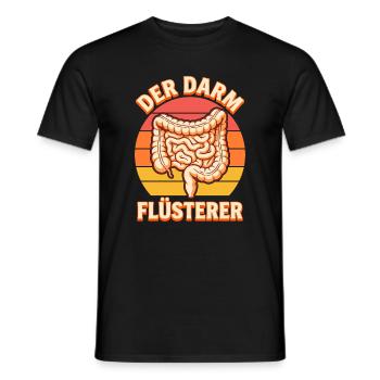 Der Darm Flüsterer - Arzt & Gastroenterologe - Männer T-Shirt - Schwarz - Vorne - AI Model Male 178 light (178cm)